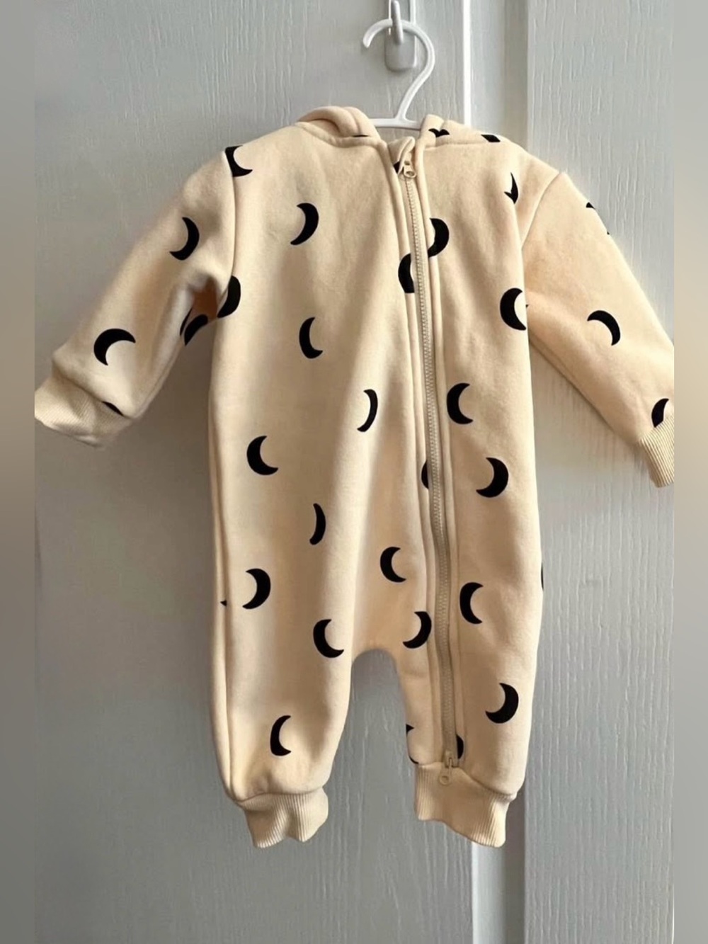 Moon Print Cozy Baby Romper Playsuit